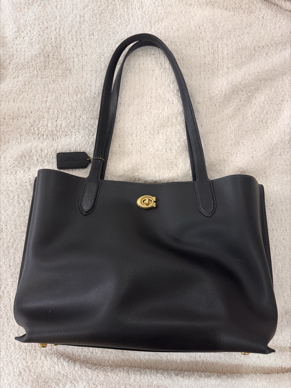 Coach Willow Tote Black Leather-Style Tote
